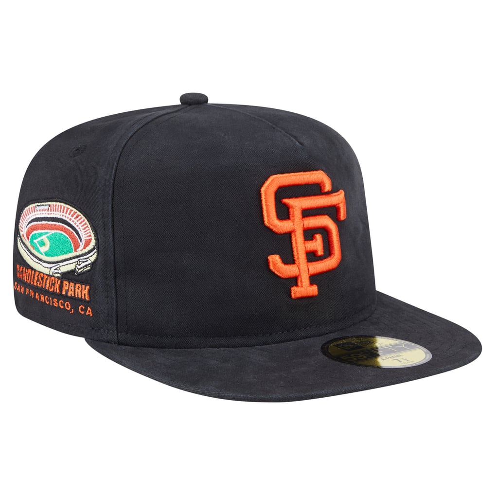  San Francisco Giants New Era Championship Side Flag A-Frame 59FIFTY Fitted Hat - Black
